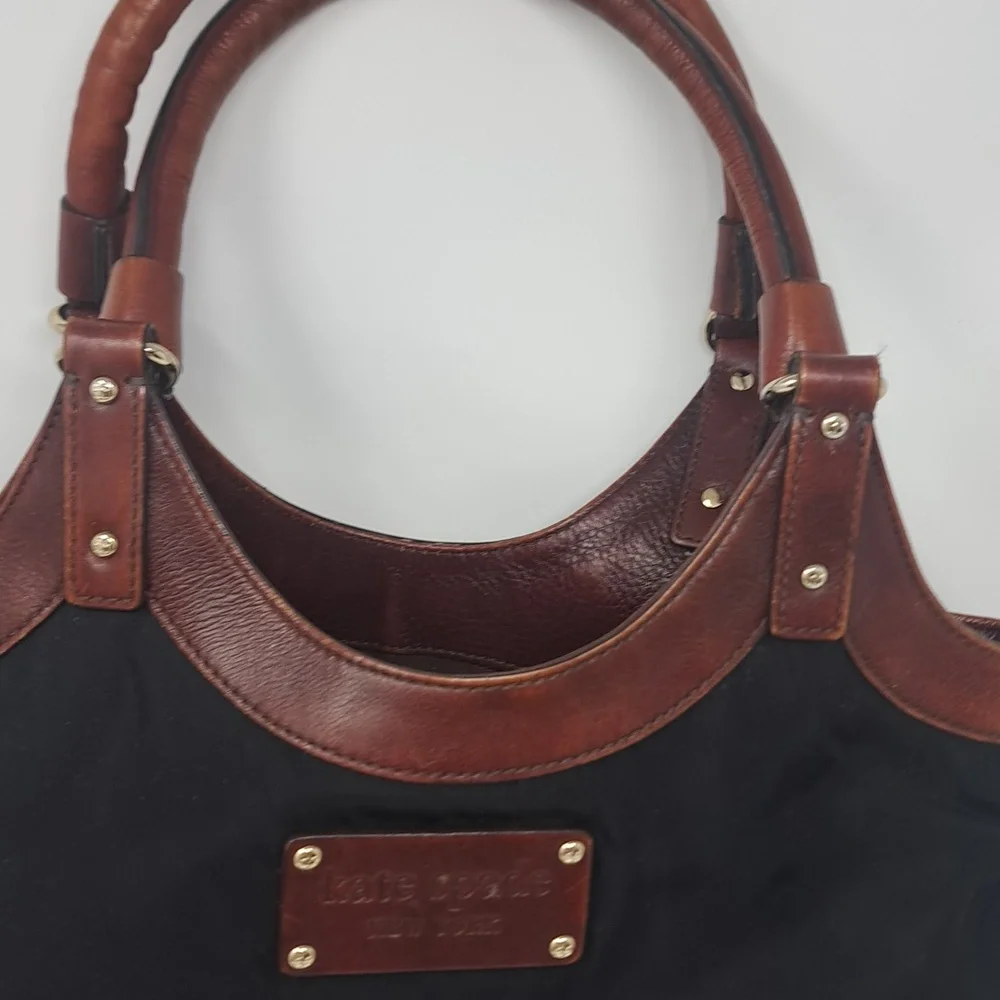 Kate Spade Black With Brown‎ Leather Tote Bag Purse